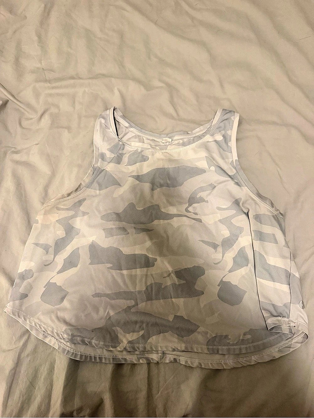 Women's Camo Tank Top in Gray & White